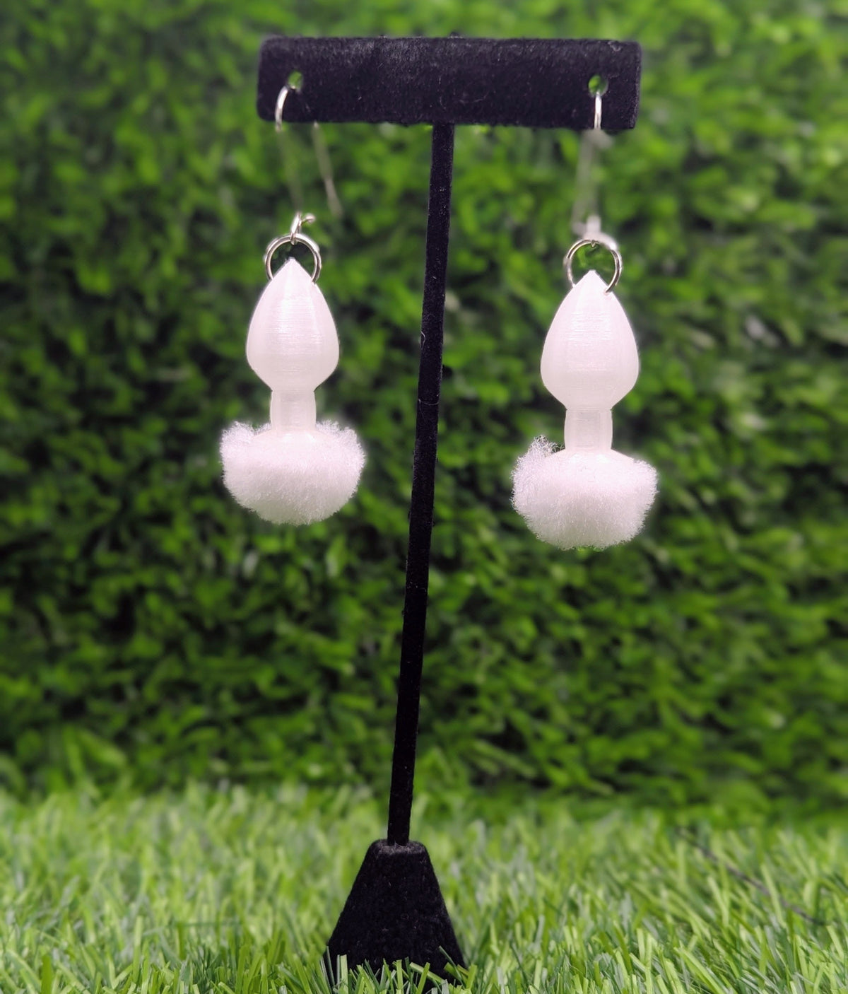 Bunny Tail Butt Plug Earrings