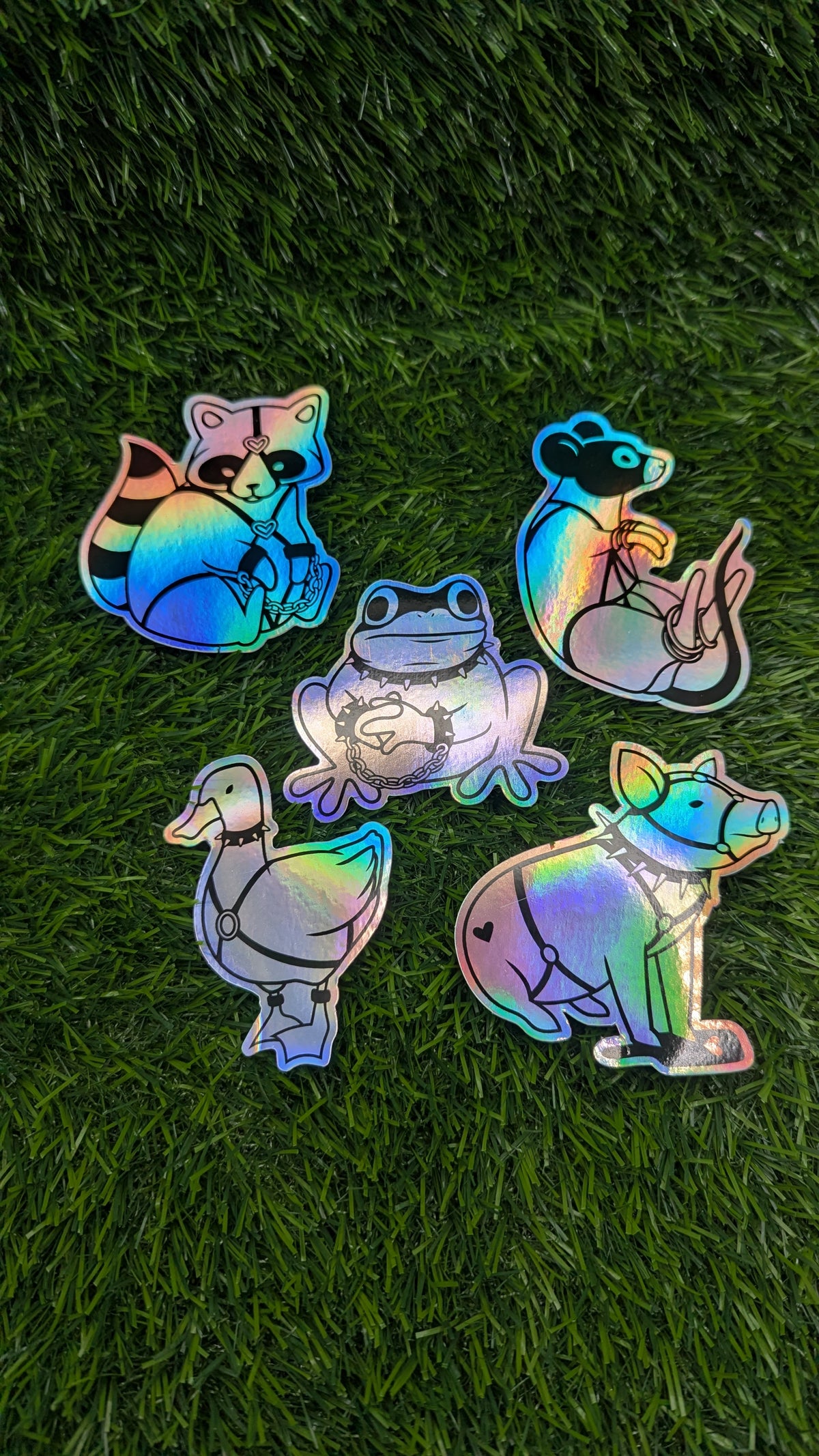 Kink Animals - Holographic Vinyl Stickers