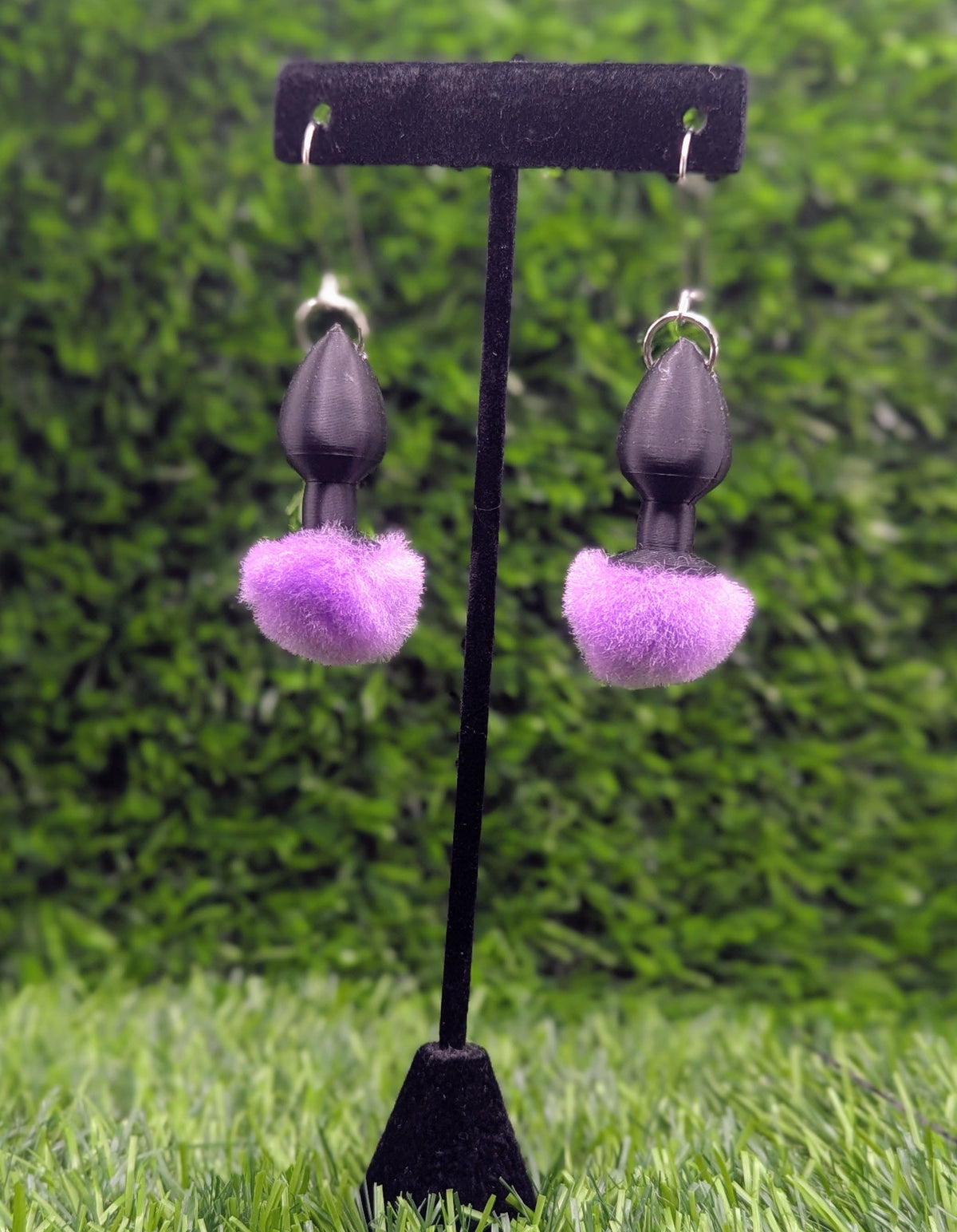 Bunny Tail Butt Plug Earrings