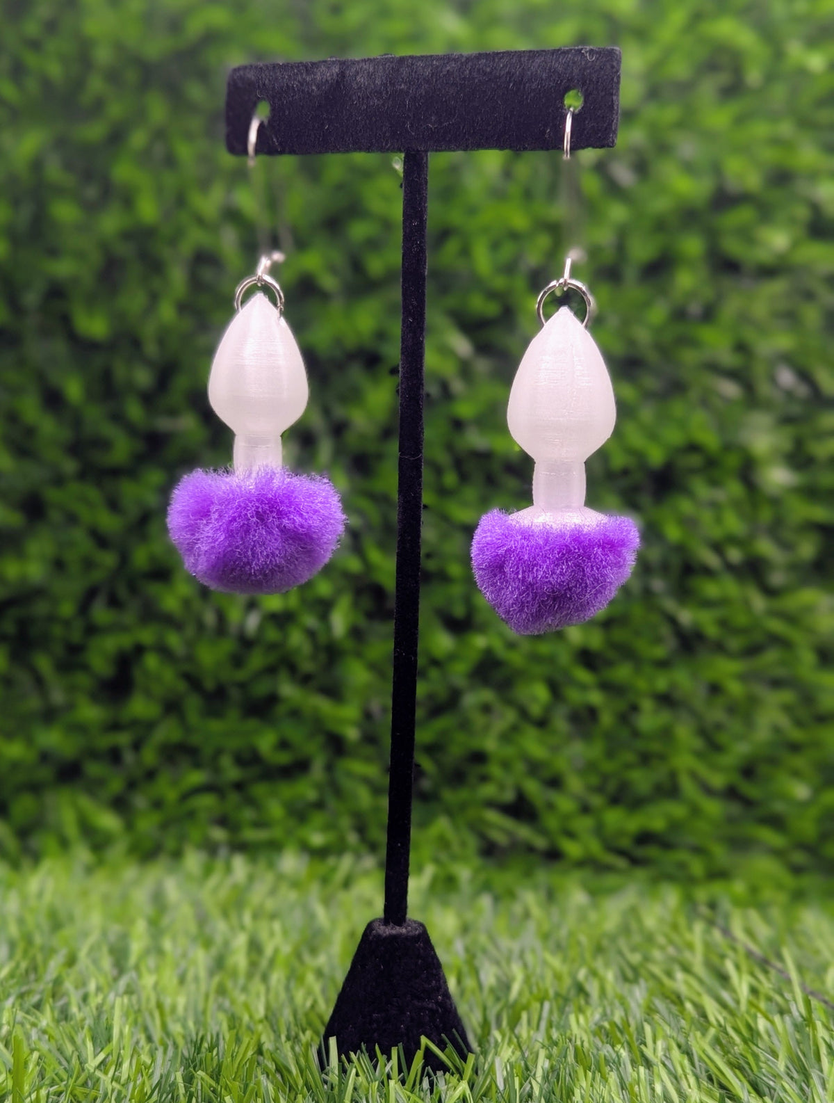 Bunny Tail Butt Plug Earrings