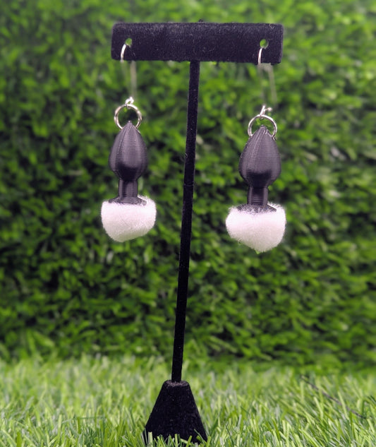 Bunny Tail Butt Plug Earrings